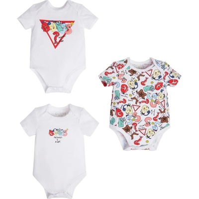 Guess Комплект от три къси бодита за бебе момче Guess