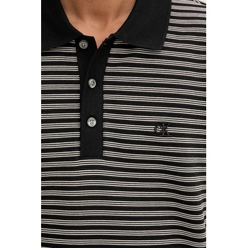 Calvin Klein Тениска с яка Calvin Klein в черно с десен LV04LD205G (LV04LD205G)