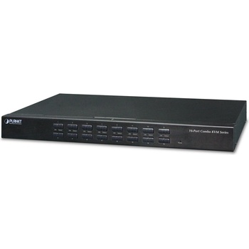 Image 1 of PLANET 16-Port Combo KVM Switch: KVM превключвател Монтаж в сървърен шкаф Черен (KVM-210-16)