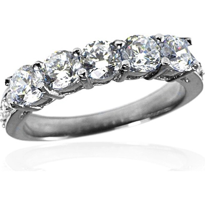 BM Jewellery Dámský prsten se zirkony z chirurgické oceli S39150