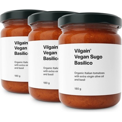 Vilgain Vegan Sugo BIO s bazalkou 3 x 180 g