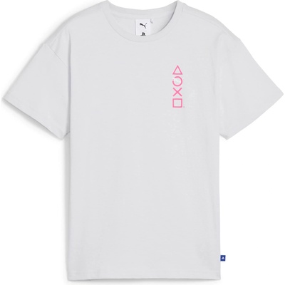 PUMA Тениска 'puma x playstation' бяло, размер 140
