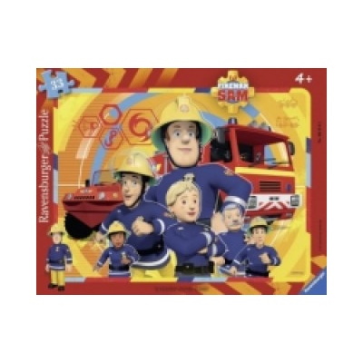 Ravensburger Verlag Ravensburger Kinderpuzzle - 06114 Sam, der Feuerwehrmann - Rahmenpuzzle für Kinder ab 4 Jahren, mit 33 Teilen