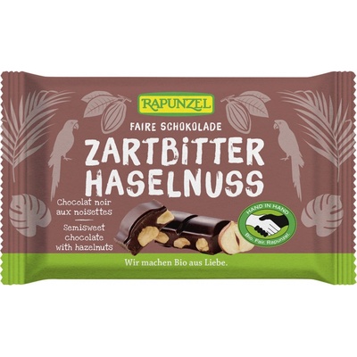 Rapunzel Čokoláda horká s lískovýmí oříšky 100 g