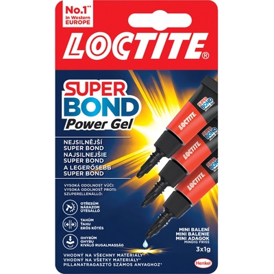 Henkel Loctite Super Bond Power Gel Mini Trio 3 x 1 g