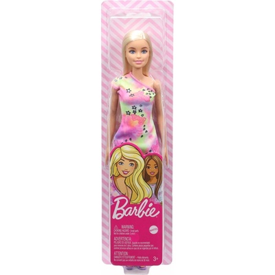 HOLLYWOOD Bábika Barbie blondína v dúhových šatách