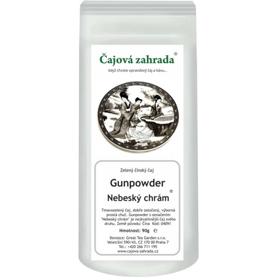 Čajová zahrada China Gunpowder Speciál Nebeský chrám zelený čaj 90 g