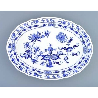 Český porcelán Dubí tanier oválny 34,7 cm 10483 cibulák