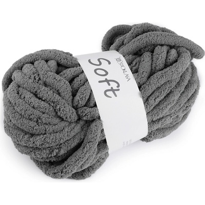 Pletací příze žinylková Soft 250 g Varianta: 10 šedá, Balení: 1 ks 57866/147363/267213