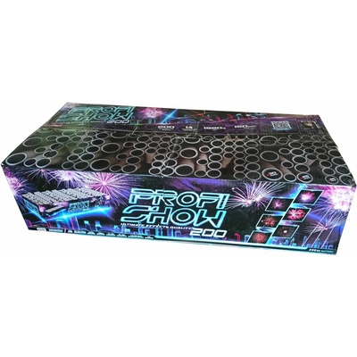 Zostavený ohňostroj firewor ks show 200 rán 20 25 30 mm