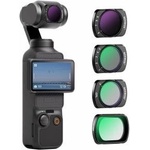 NEEWER Filter Set Compatible with DJI Osmo Pocket 3 / Pocket 4 / Xtra Muse, Pack of 4 Magnetic ND Filter Accessory Set for Action Cameras (UV + CPL + Variable ND2-32 + ND64-512) - FL-P9