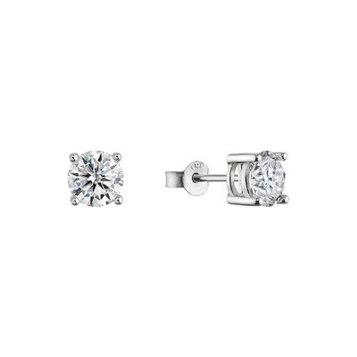 EVOLUTION GROUP CZ Stříbrné náušnice ELEN moissanite - 11M00008