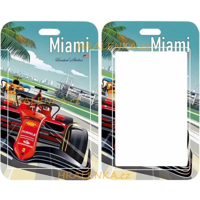 Šňůrka na krk 26219 s cedulkou na ID karty Formule Miami