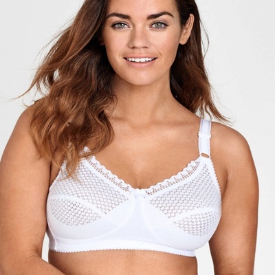 Bavlnená Cotton dots s kosticami biela