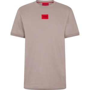Hugo Тениска Hugo Mens HUGO Diragolino Contemporary T-Shirt with Logo Detail - Brown 237