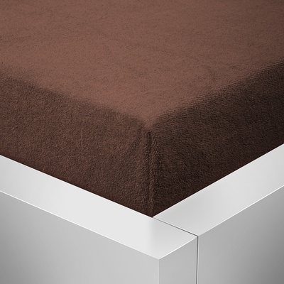 Homeville froté prostěradlo čokoláda 90x200x30
