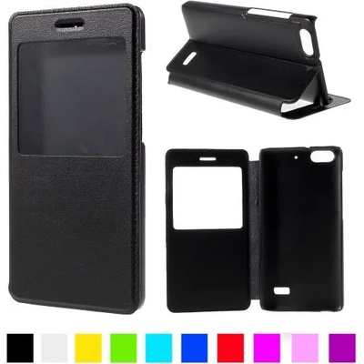 Honor 4C Window Wallet Кожен Калъф и Протектор