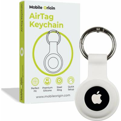 Mobile Origin AirTag klíčenka Bílá FRL-ATKC-WHT