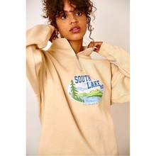 Daisy Street Daisy QuarterZip Swt Ld33 Stone