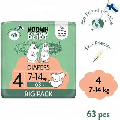 Moomin Baby BigPack 4 7-14 kg 63 ks
