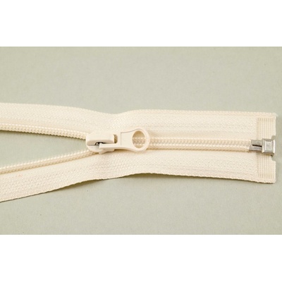 Deliteľné plastové špirálové bundovej zipsy rôzne farby - dĺžka 30 cm - 90 cm 55 cm béžová
