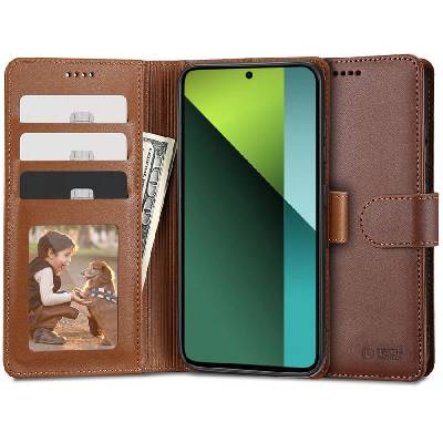 Кожен тефтер за Xiaomi Redmi Note 13 Pro 5G / Poco X6 5G от Tech-Protect Wallet - Кафяв (5906302300105)