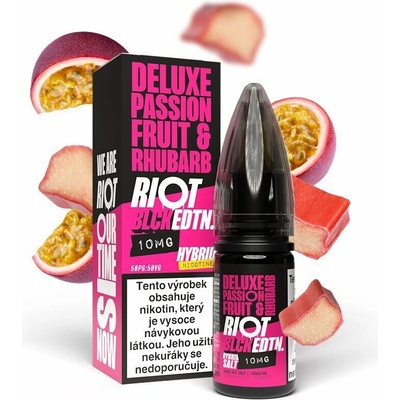 Riot Hybrid Salt Deluxe Passionfruit & Rhubarb 10 ml 10 mg