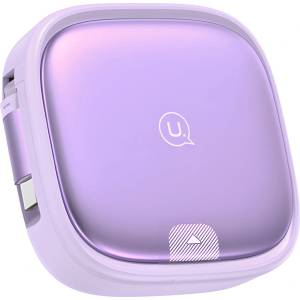 USAMS кабел разтегляем 3в1 Micro USB/USB-C/Lightning 60W, лилав - 1 бр (Usa001337)