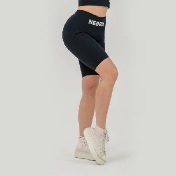 NEBBIA Дамски клин с висока талия Gym Therapy Biker Shorts Black M