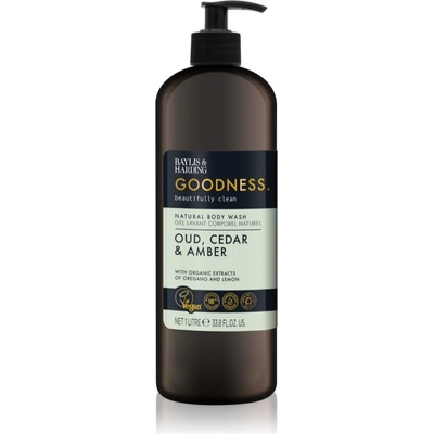 Baylis & Harding Goodness Oud Cedar & Amber Natural Body Wash sprchový gel 1000 ml