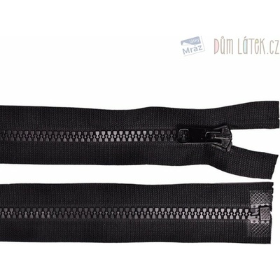 Zips kostený deliteľný čierny, dĺžka 60 cm