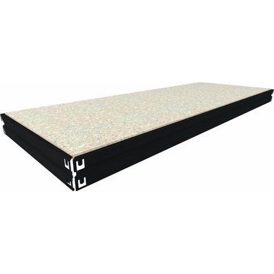 Biedrax Patro k regálu 60 x 160 cm, černé, police OSB 15 mm, nosnost 400 kg