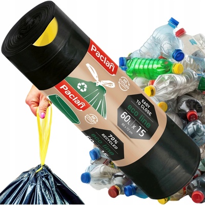 Paclan Eco Line zaťahovacie 60 l 25 µm 15 ks