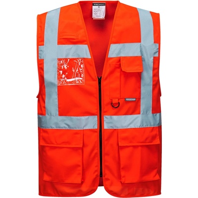 Portwest HI-VIS BERLIN S476 / Светлоотразителна жилетка - HV red S (S476RERS)