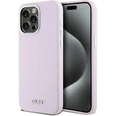 DKNY Кейс DKNY Liquid Silicone Small Metal Logo MagSafe за iPhone 14 Pro Max, розов (3666339265847)