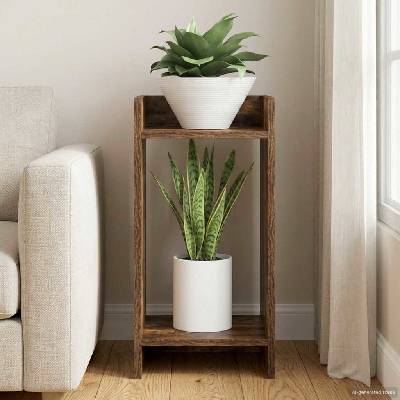 vidaXL Стойка за растения Опушен дъб 30 x 30 x 60 cm (899602)