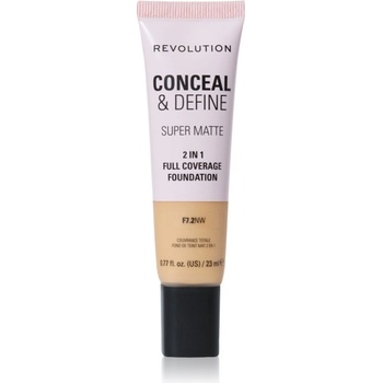 Makeup Revolution Conceal & Define матиращ фон дьо тен цвят F7.2NW 23ml