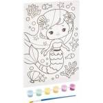 OMEGA TOYS Paint by numbers Mermaid 19x29.5cm + 6 paints, 1 brush