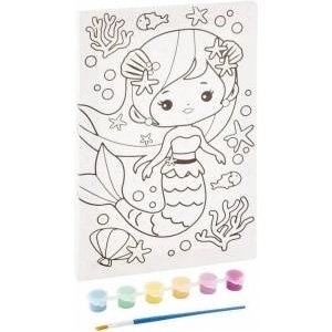 OMEGA TOYS Paint by numbers Mermaid 19x29.5cm + 6 paints, 1 brush