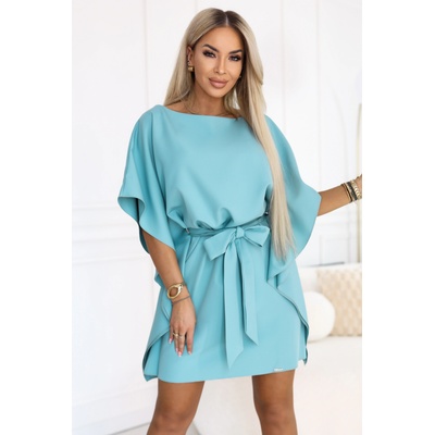 Numoco Широка рокля в син цвят, модел 287-40nmc-2802 - Син, размер s/m