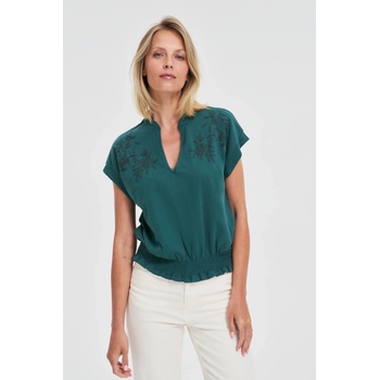 Moodo Памучна блуза в зелено Moodo Moodo | Sin Zelen | ЖЕНИ | XS