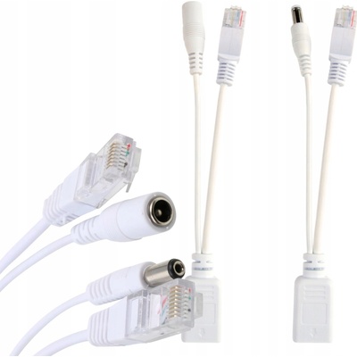 GEMBIRD napájecí adaptér POE, UTP kabel, 0,15cm PP12-POE-0.15M-W Gembird
