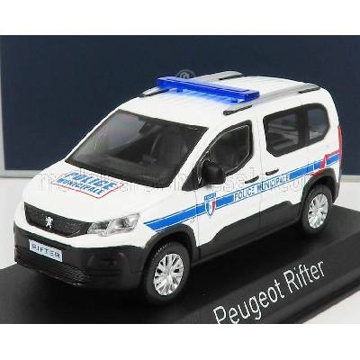 NOREV PEUGEOT RIFTER POLICE MUNICIPALE 2019 - WHITE BLUE 1:43