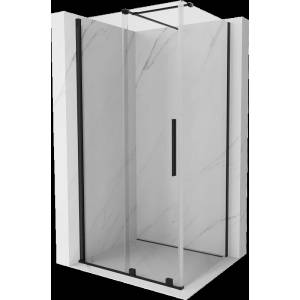 Mexen Velar плъзгаща душ кабина 90 x 100 см, прозрачна, черна - 871-090-100-01-70 (871-090-100-01-70)