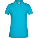 James & Nicholson polokošeľa z biobavlny 8009 Tyrkysová