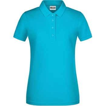 James & Nicholson polokošeľa z biobavlny 8009 Tyrkysová