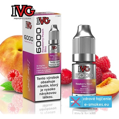 IVG 6000 Salt Raspberry Peach Bliss 10 ml 10 mg