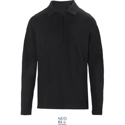 NEOBLU Polokošile Owen LSL Women piqué těžká bavlna dlouhý rukáv dámská COT244397n1102 deep black