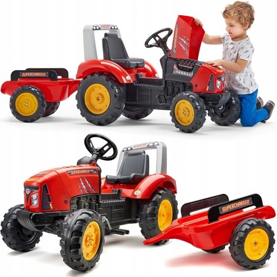 FALK Šliapací traktor 2020AB Supercharger červený