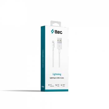 Image 1 of Ttec Кабел ttec Lightning USB Charge / Data Cable - Бял